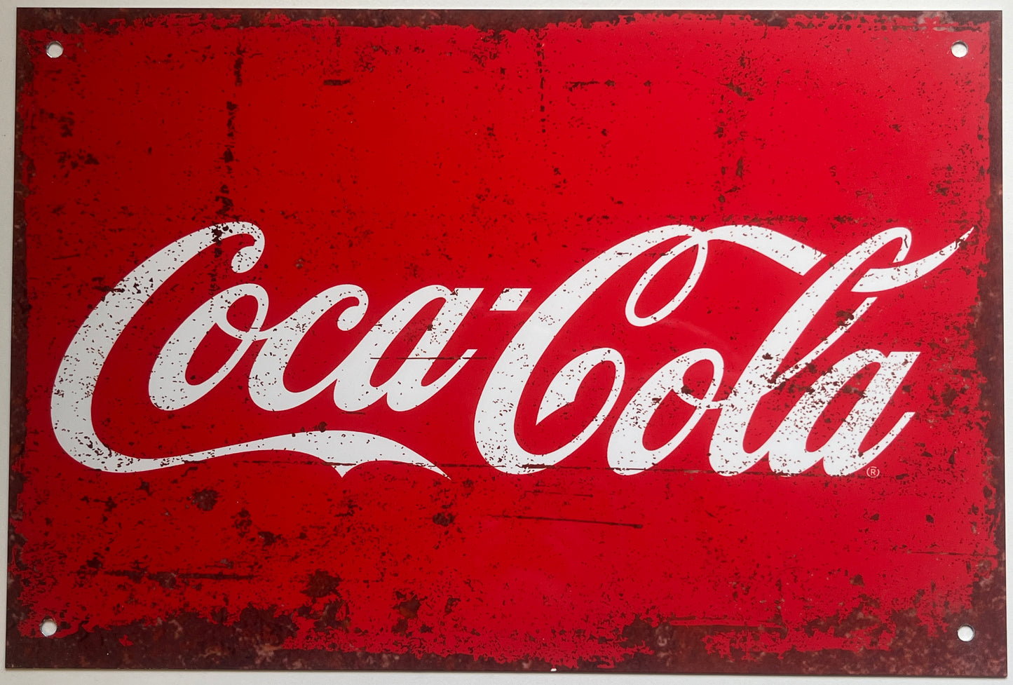 Metal Vintage Style Wall Sign - Coke, Coca-Cola Advertising Sign, Rusty look, 10.5 x 7 inches [COKE3]