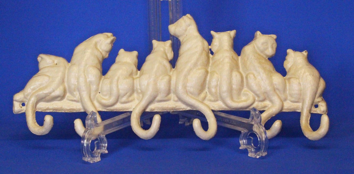 Cast Iron Cats key rack 35cm x 15cm [WCATS]