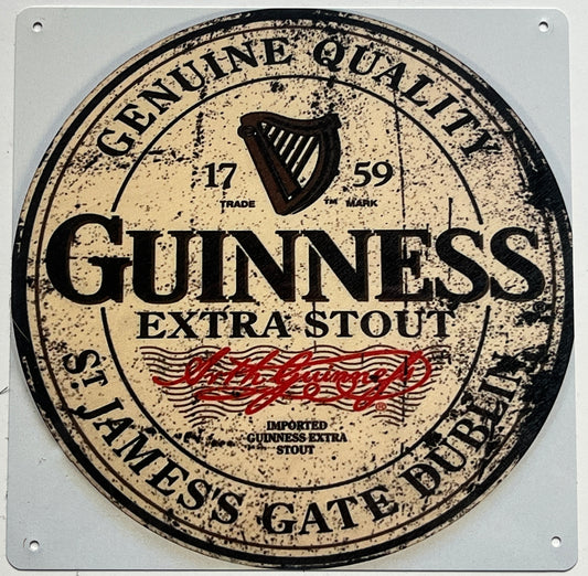 Aluminium Vintage Style Wall Sign - Guinness Advertising sign, 8 inch [GUIN4]