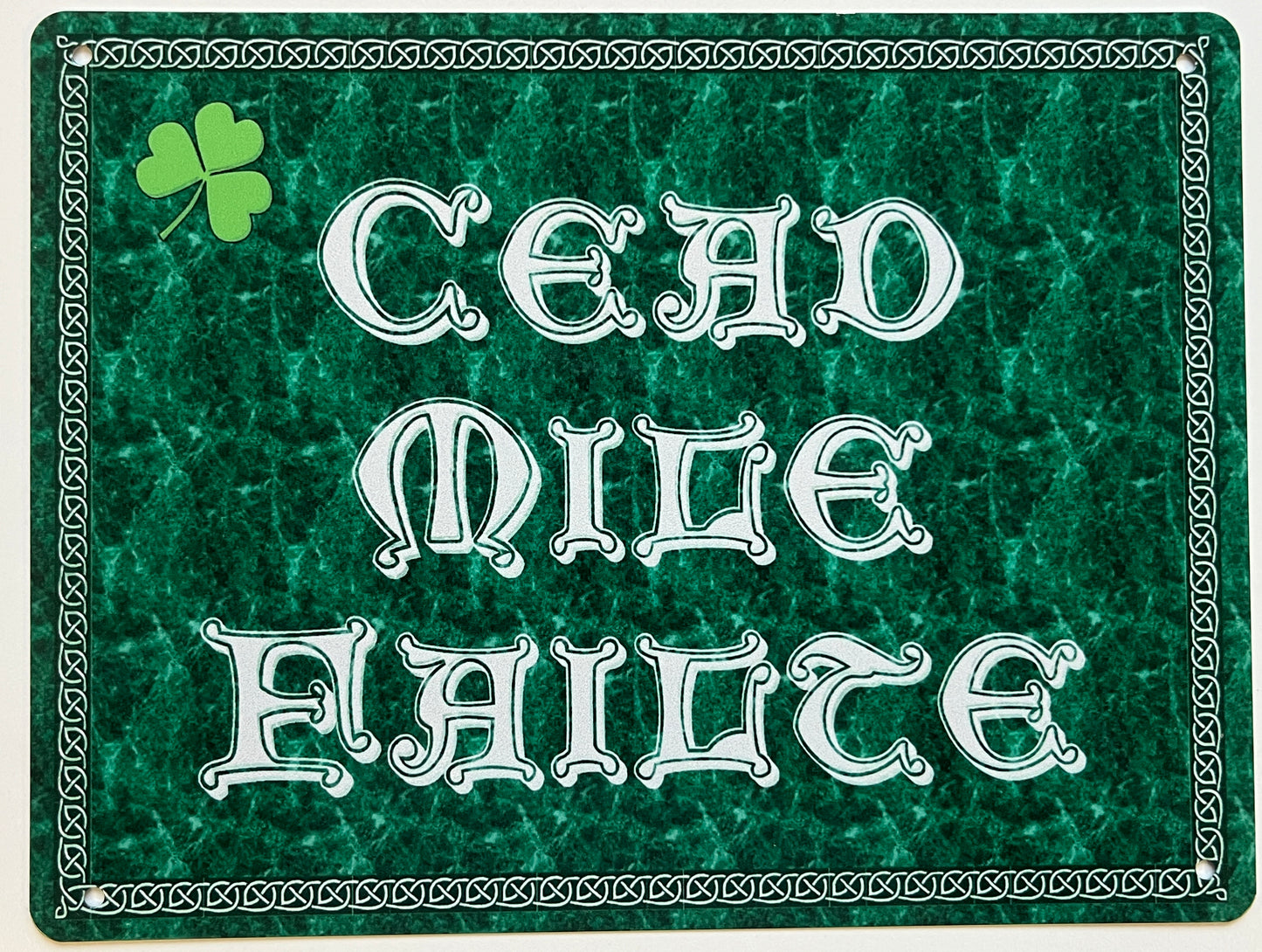 Metal Vintage Style Wall Sign CEAD MILE FAILTE irish welcome 8x6 inch [irwel2]