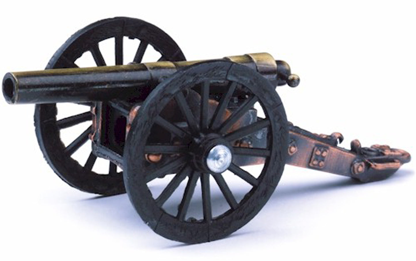 Cannon mounted on a wheeled chassis incorporating a pencil sharpener *[LCAN]