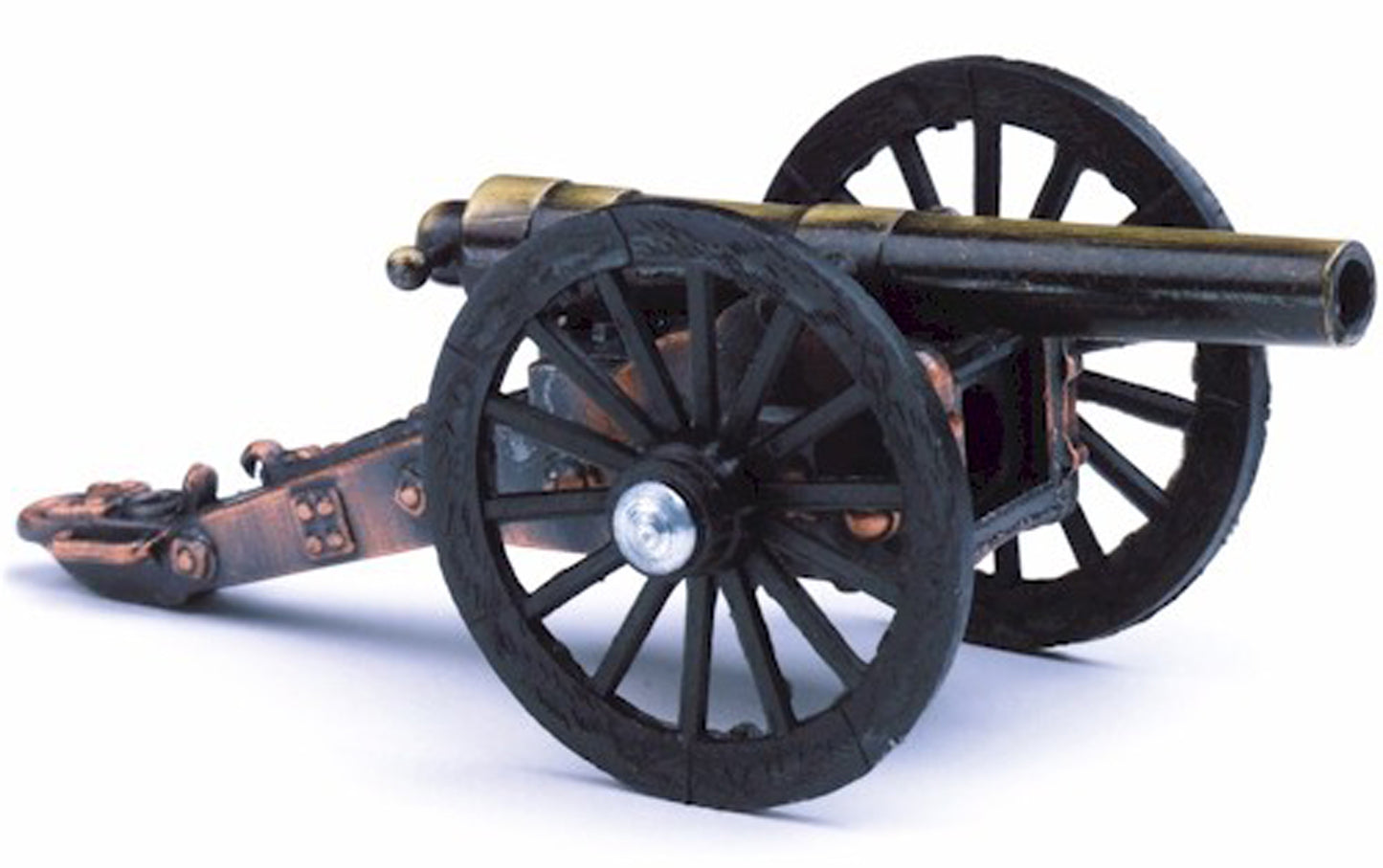 Cannon mounted on a wheeled chassis incorporating a pencil sharpener *[LCAN]