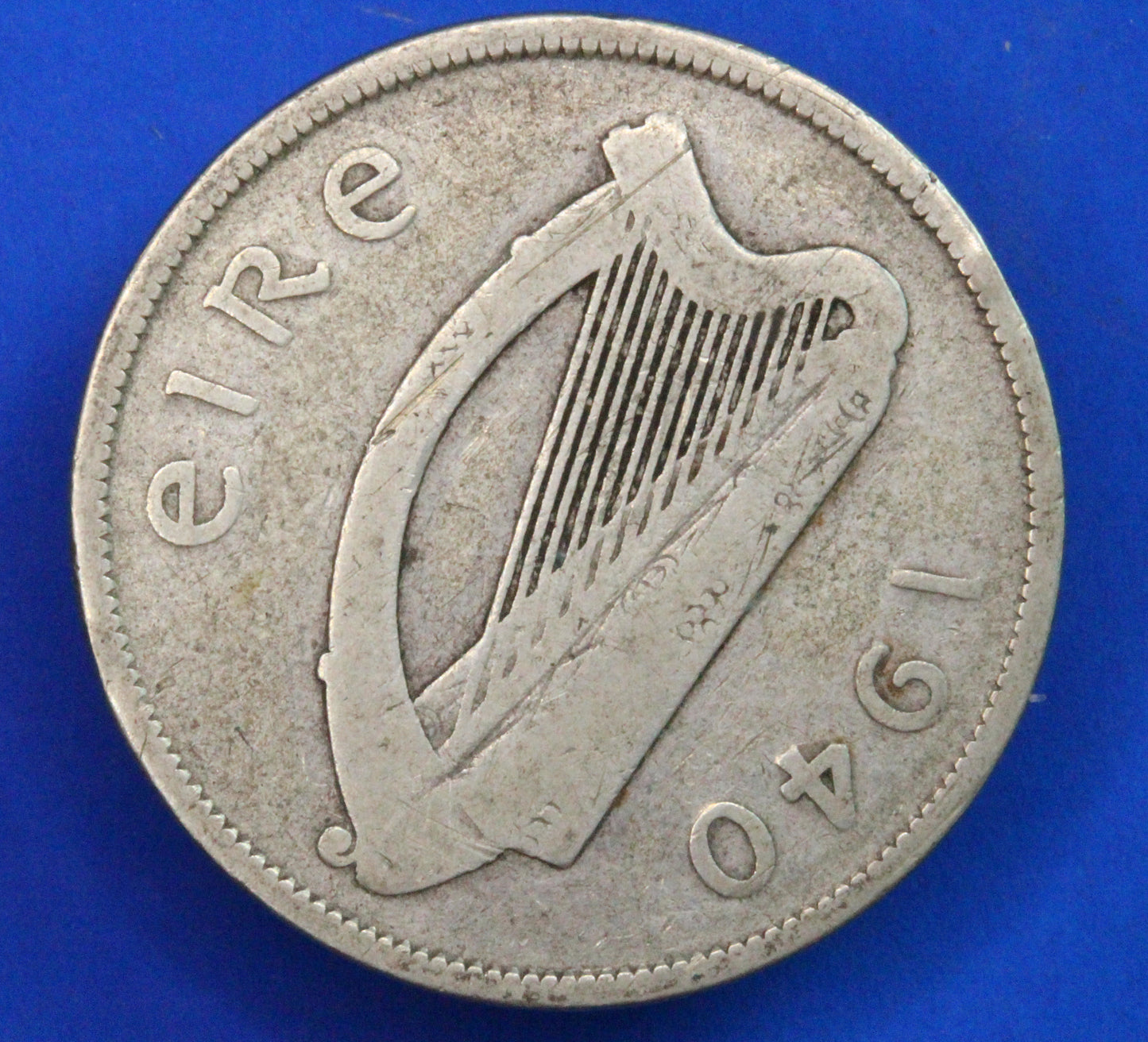 GENUINE 1940 Irish Half Crown 2/6 Ireland EIRE coin, 75% silver, Irish Hunter [10/23 28322]