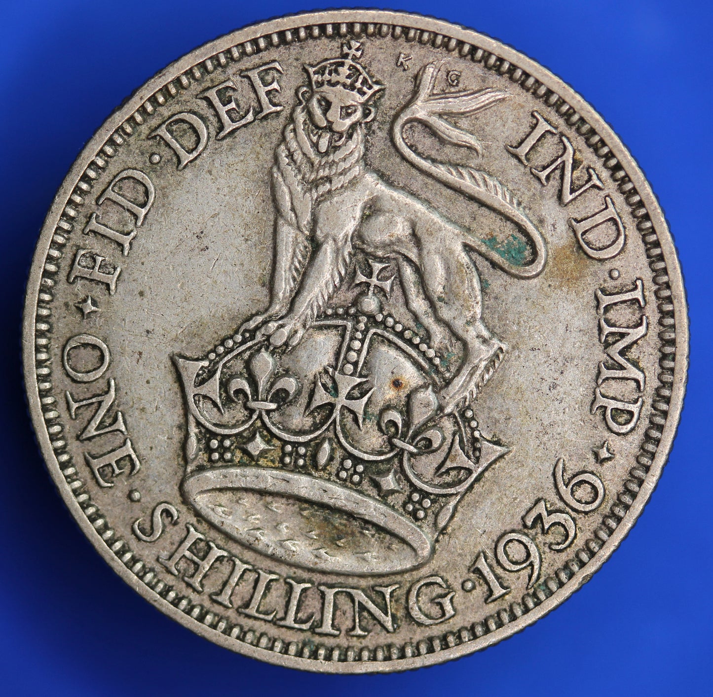 1936 British Coin George V 50% Silver Shilling 1/- coin    [10/23 28541]