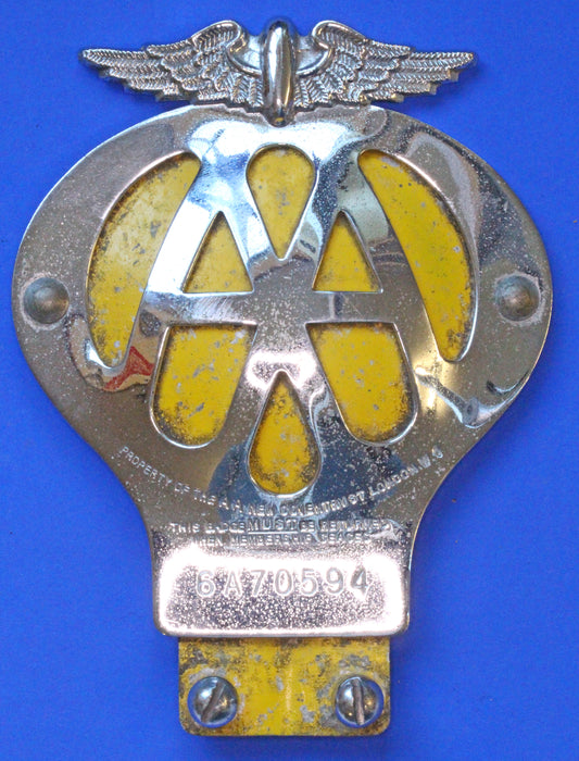 Automobile Association AA members badge - 1957-59           [05/24 30149]