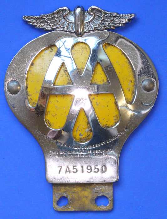 Automobile Association AA members badge - 1957-59           [05/24 30150]