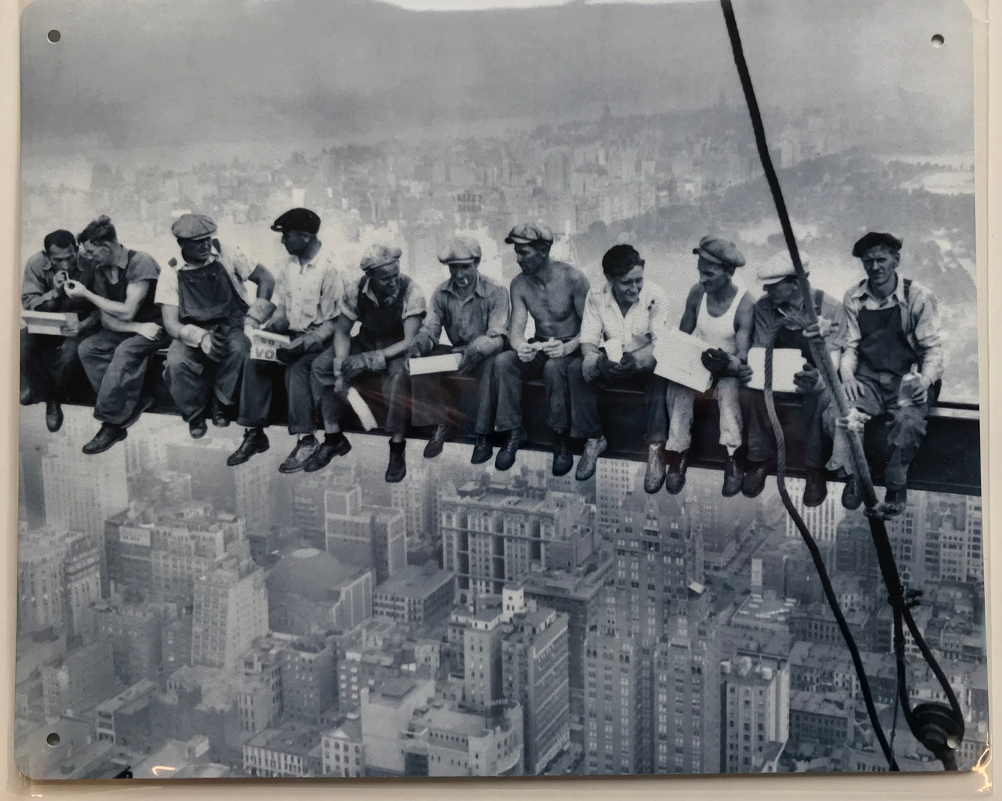 Metal Vintage Style Wall Sign - Men On The Girder Iconic Poster 10x8 inch [Girder]