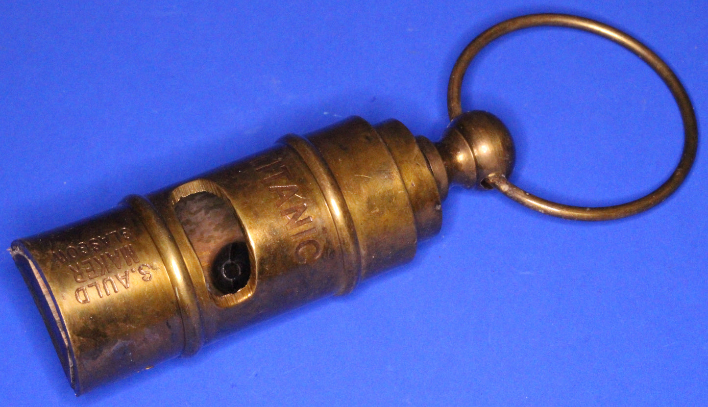 REPLICA REPRODUCTION Titanic whistle, White Star Line, S. Auld Maker Glasgow [VTITW]