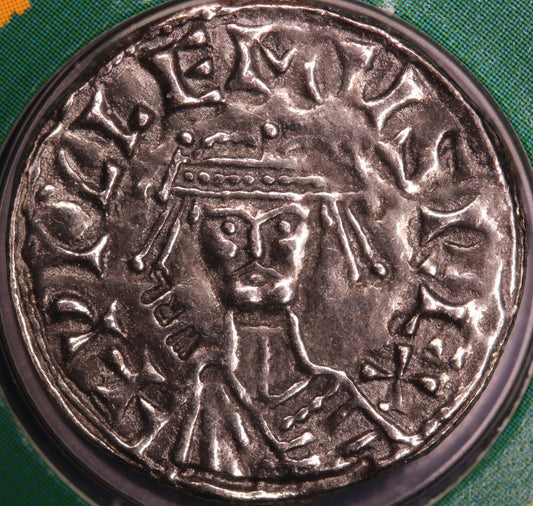 REPRODUCTION Medieval coin, William I penny in folder [HW1PCP]