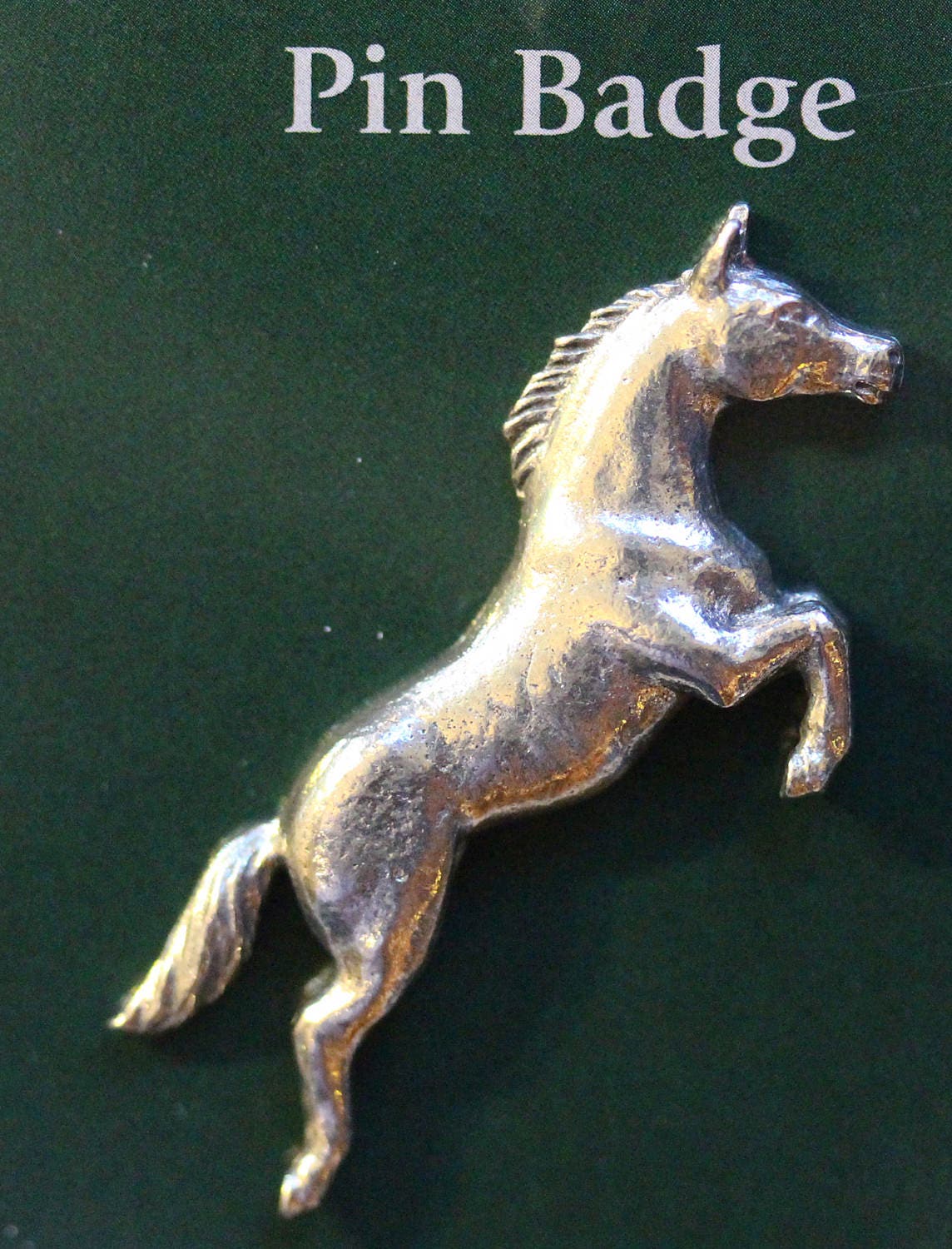 Horse Pin Badge - Pewter, Country Life (40mm long) [CLHORPPIN]