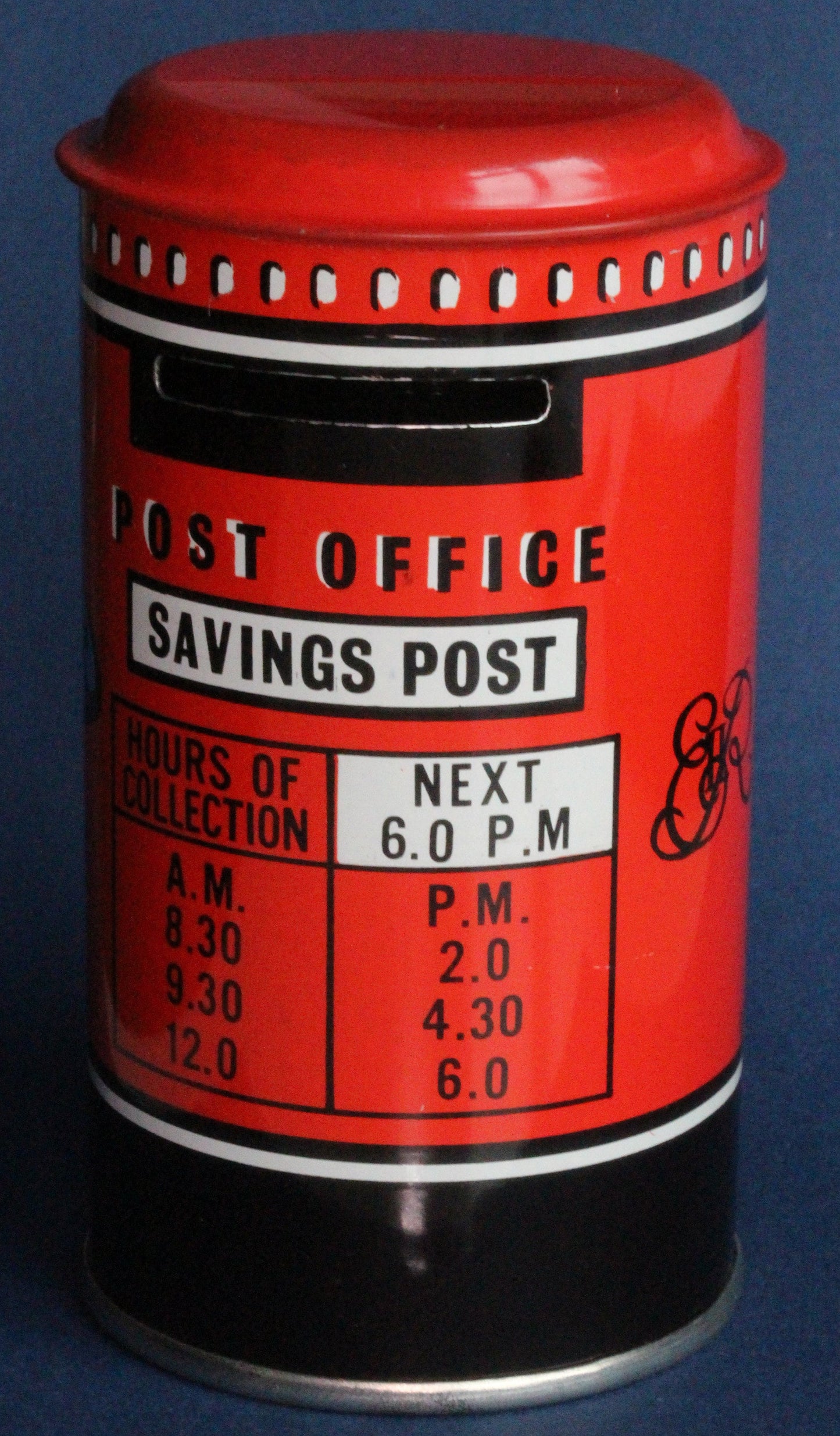 1977 Silver Jubilee Elizabeth II Post Box moneybox, unused, 11cm tall *[1977BX]