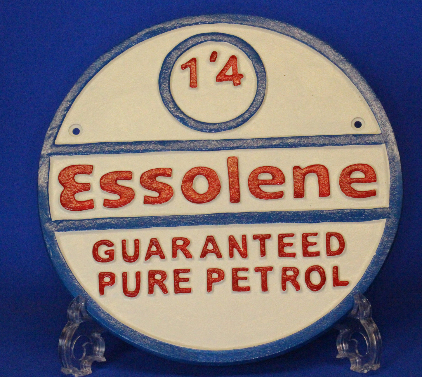 Reproduction Aluminium Essolene plaque /Advertising sign 24 x 34 cm [YESAL]