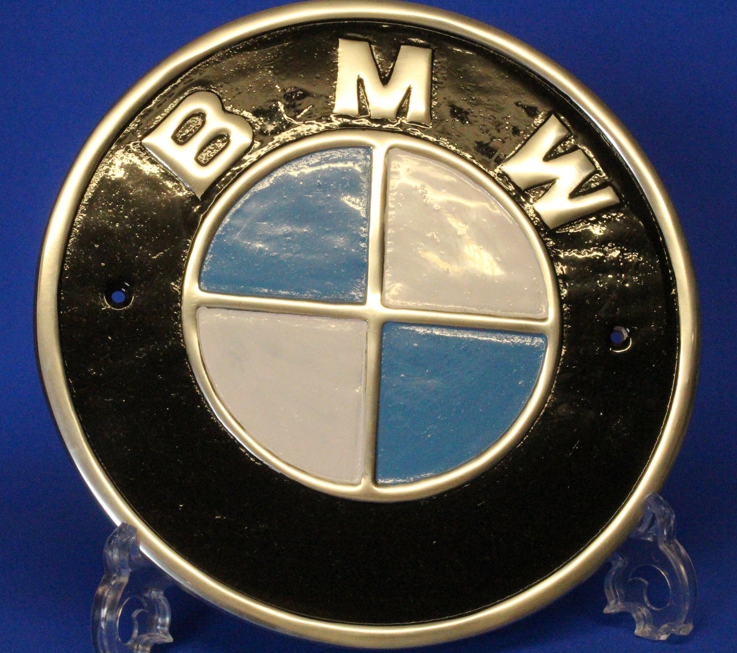 Reproduction Aluminium BMW Plaque /Advertising sign 24 x 24 cm [YBMAL]
