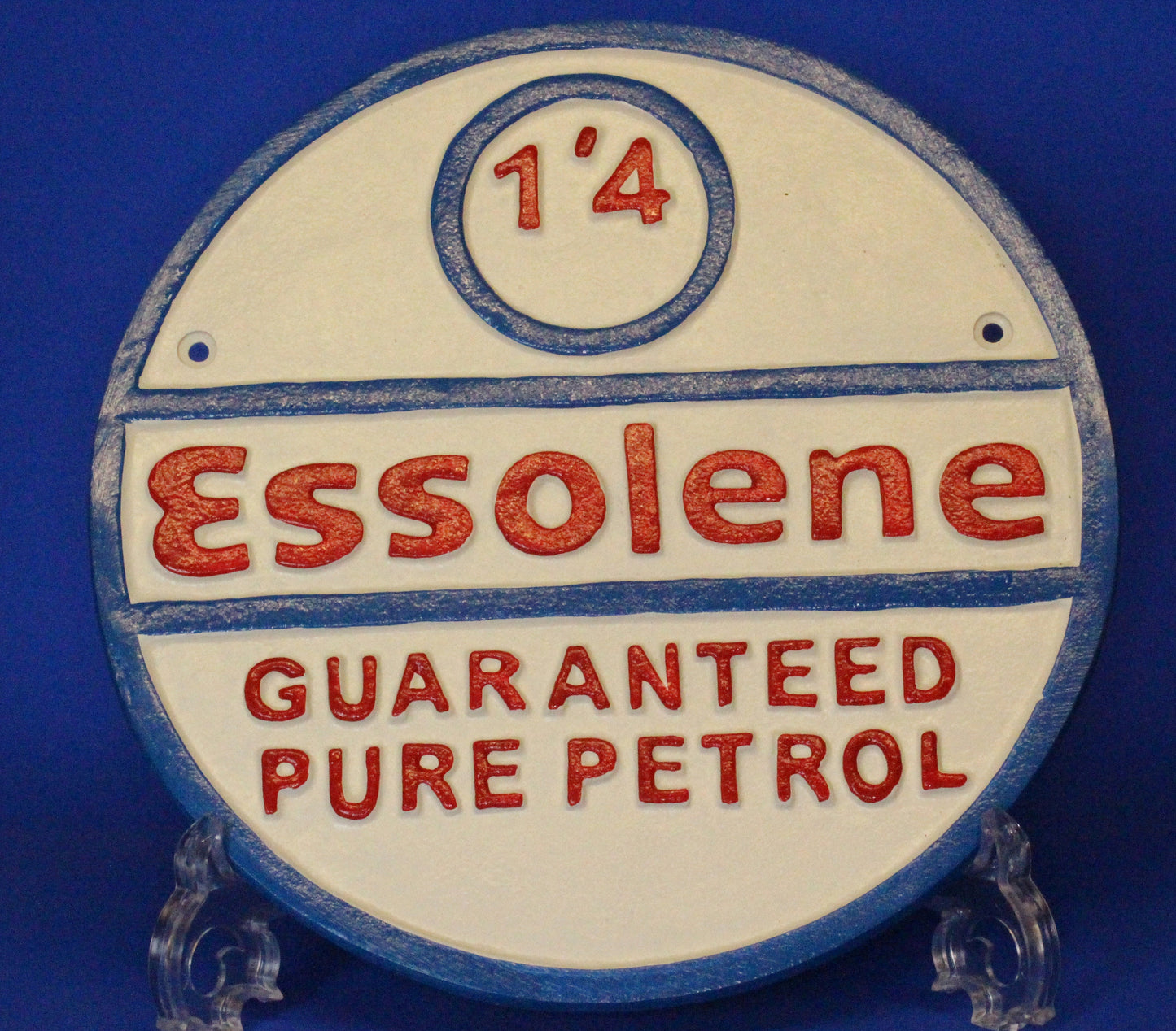 Reproduction Aluminium Essolene plaque /Advertising sign 24 x 34 cm [YESAL]