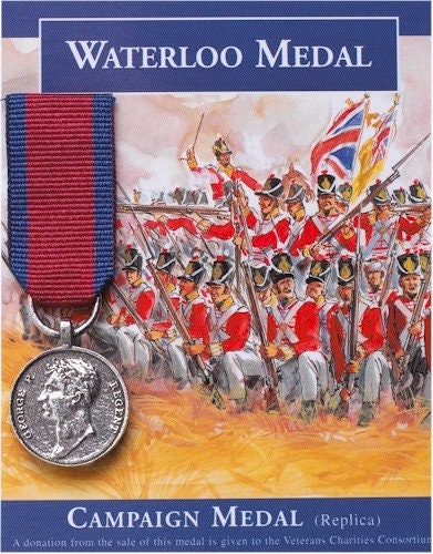 REPRODUCTION Waterloo 1815 Miniature British Medal 18mm *[CMWL]