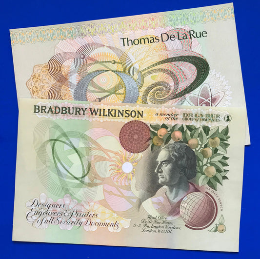 Bradbury Wilkinson - Sir Isaac Newton - Experimental banknote     1992           [R R05/24 19478]