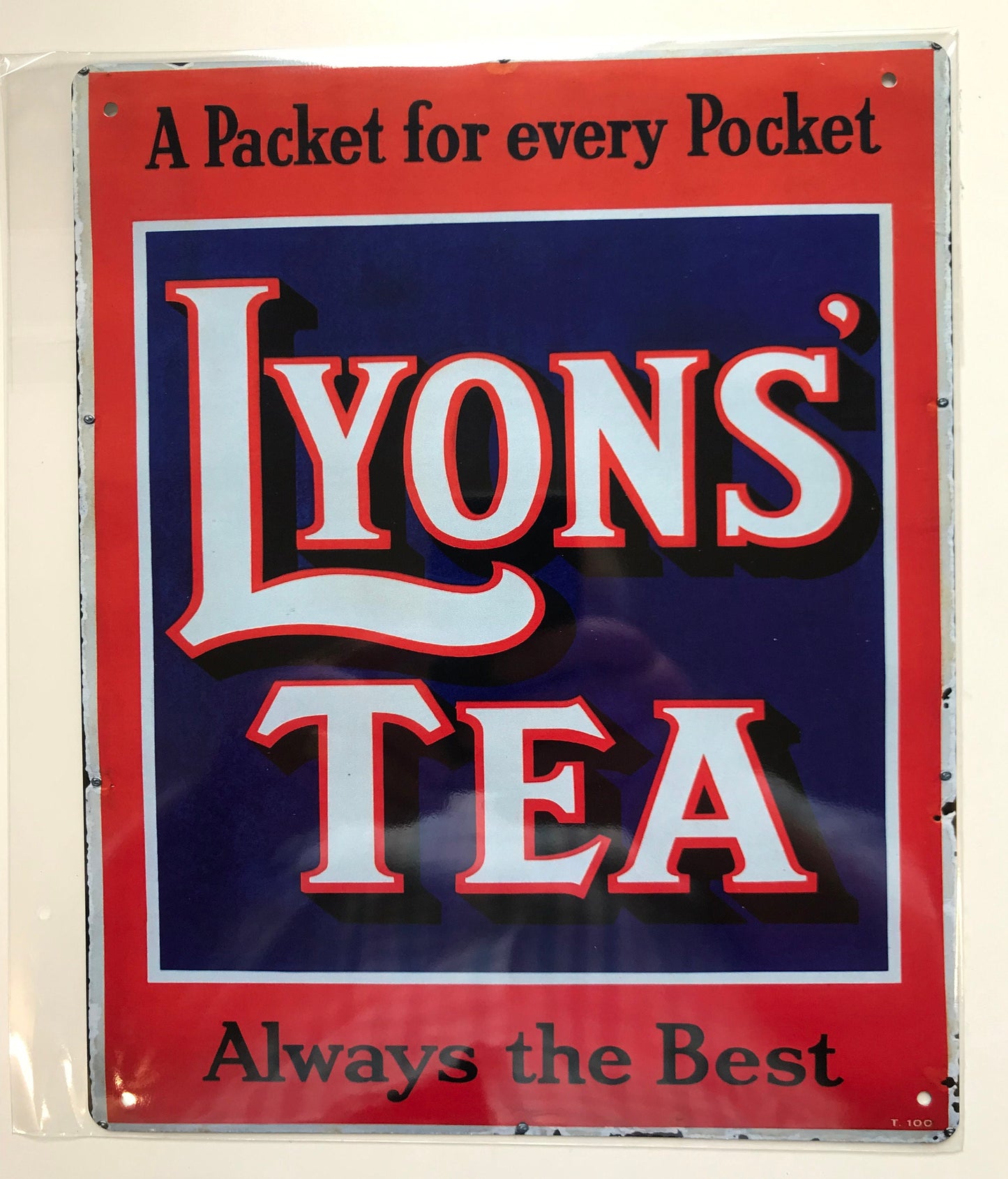 Aluminium Vintage Style Wall Sign - Lyons Tea Always the Best 10x8 inch [LYONS]