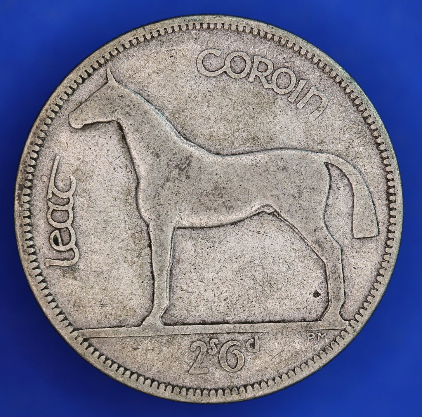 GENUINE 1930 Irish Half Crown 2/6 Ireland EIRE coin, 75% silver [R05/24 26974]