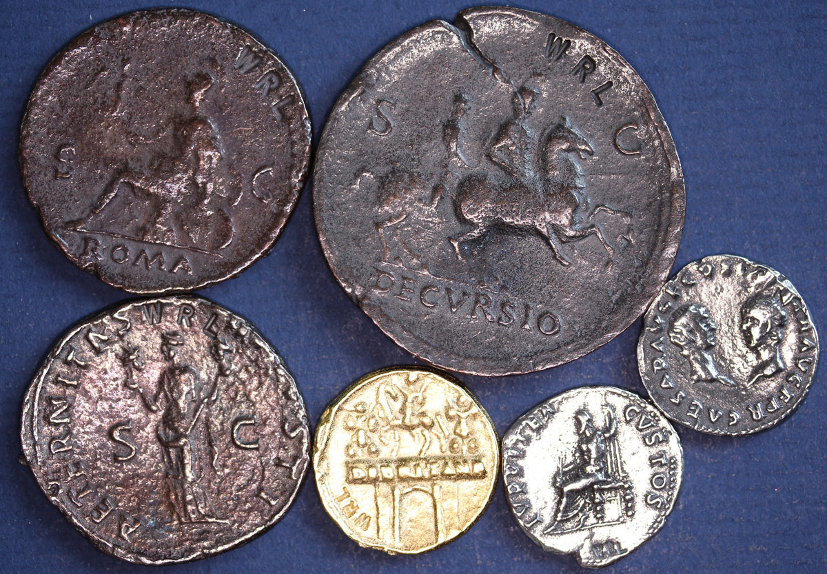 Roman Coin Names 6 REPRODUCTION Roman coins, Sestertius, Dupondius, Aureus, Denarius, N ...