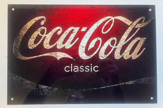 Metal Vintage Style Wall Sign - Coke, Coca-Cola Advertising Sign, Rusty look, 30 x 20 cm [COKE1]