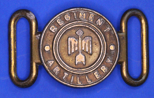British Army WW2 World War 2, Small Royal Artillery Regiment Belt Buckle, 1.5 inches wide [R09/24 28258]