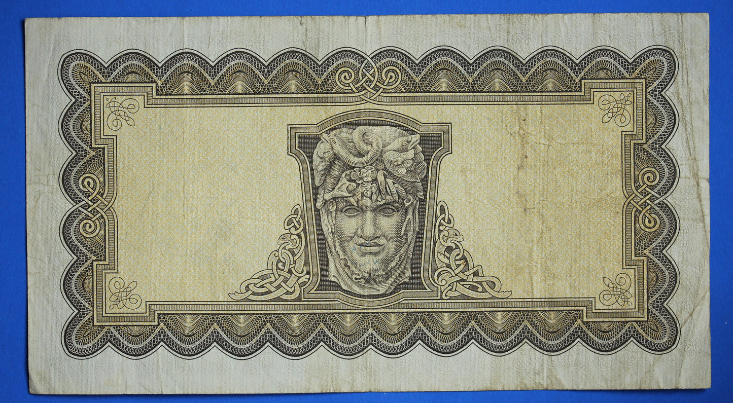 1970 Central Bank of Ireland, Five Pound, Five Punt Irish EIRE Lady Lavery banknote [R09/24 28390]
