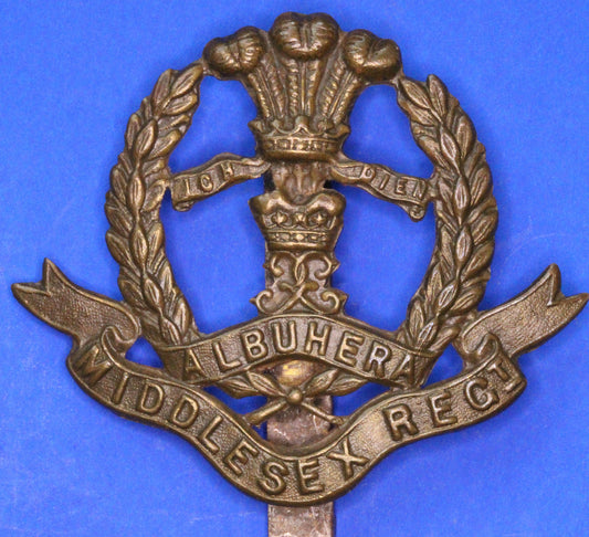 British Army Militaria - WW1 Middlesex Regiment, 7th/8th/9th Vol Btn, Bronze    [R11/24 28760]