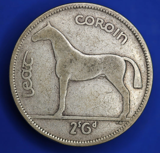 GENUINE 1940 Irish Half Crown 2/6 Ireland EIRE coin, 75% silver [R11/24 28770]