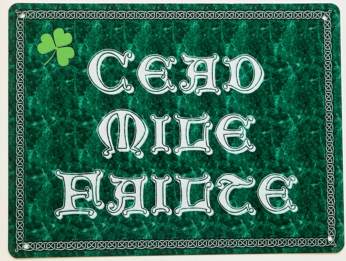 Metal Vintage Style Wall Sign CEAD MILE FAILTE irish welcome 8x6 inch [irwelb]