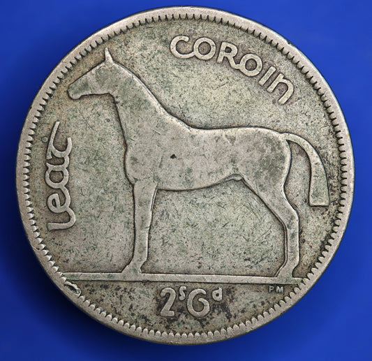 GENUINE 1940 Irish Half Crown 2/6 Ireland EIRE coin, 75% silver [R12/24 28991]