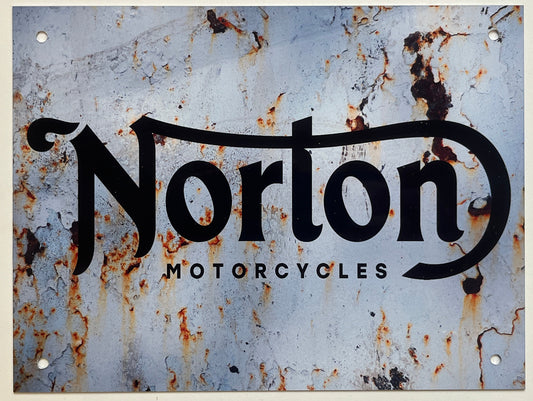 Metal Vintage Style Wall Sign - Norton Motorcycles 8x6 inch [NORT]