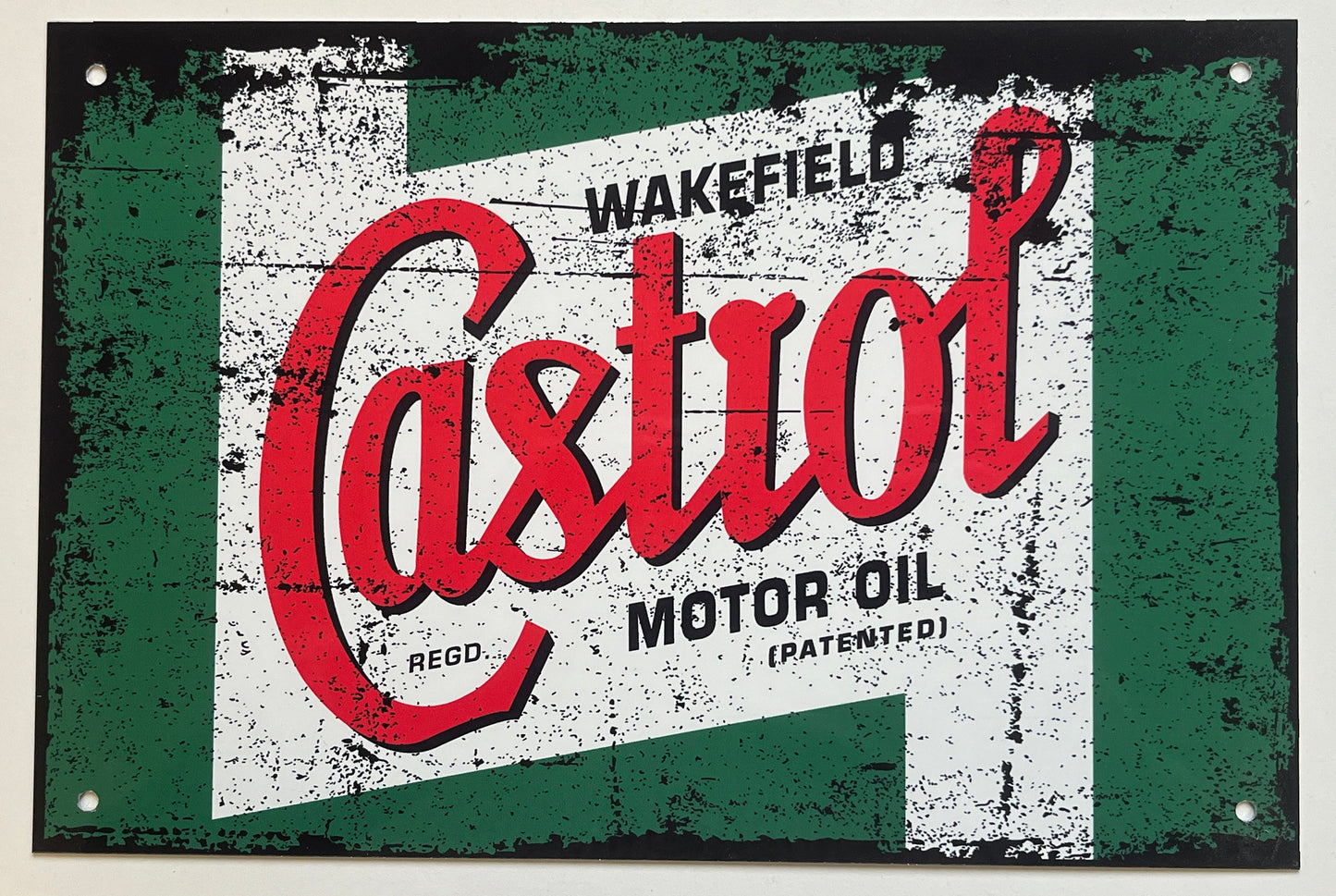 Reproduction Metal Vintage Style Wall Sign - Castrol motor oil 10.5 x 7 inch [CAST]