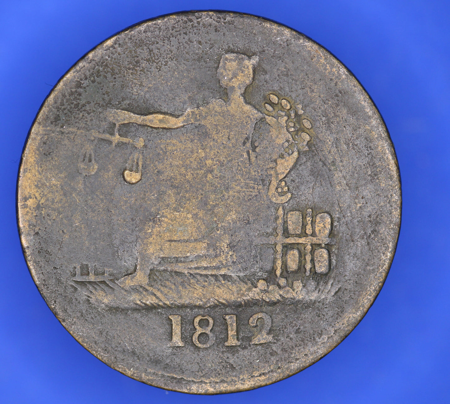 1812 Canada Half Penny 1/2 Penny Imitation Tiffin Token - Copper                   [R02/25 29483]