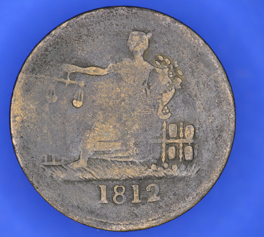1812 Canada Half Penny 1/2 Penny Imitation Tiffin Token - Copper                   [R02/25 29483]