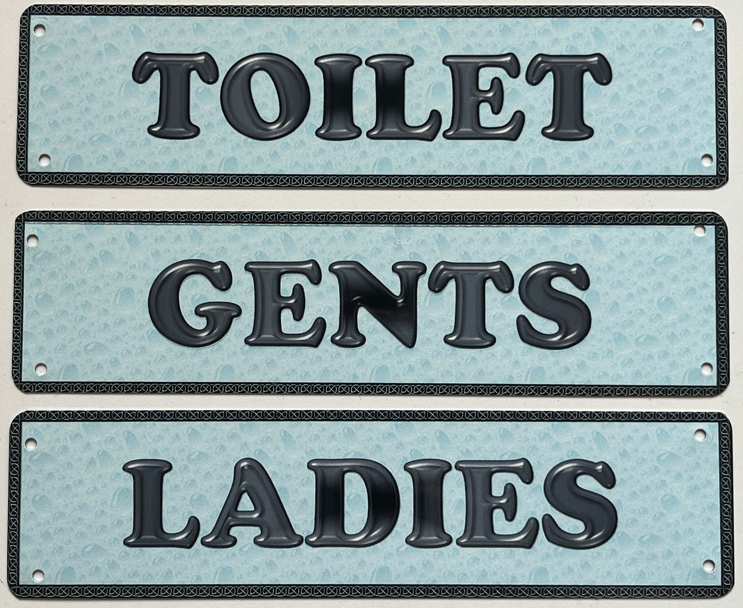 Aluminium Vintage Style Wall Sign - TOILET, LADIES, GENTS 10 x 2 inch
