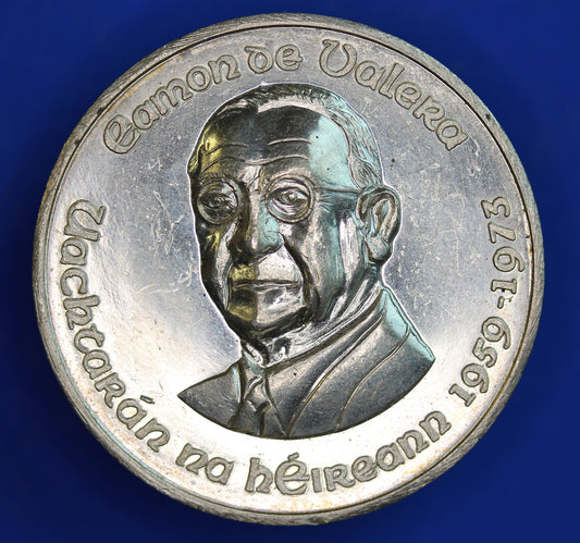 Irish Ireland EIRE Eamon De Valera 1859-73 silver medallion, 38mm, hallmarked 32g, only 900 made   [R02/25 29617]