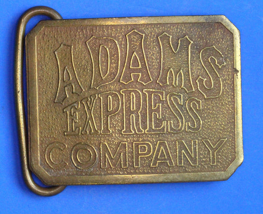 Vintage brass buckle, Adams Express Company, for 2 inch belt  [R04/25 29890]