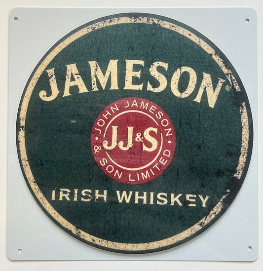 Aluminium Vintage Style Wall Sign - Jameson Whiskey Advertising sign, 8 inch [JAM3]