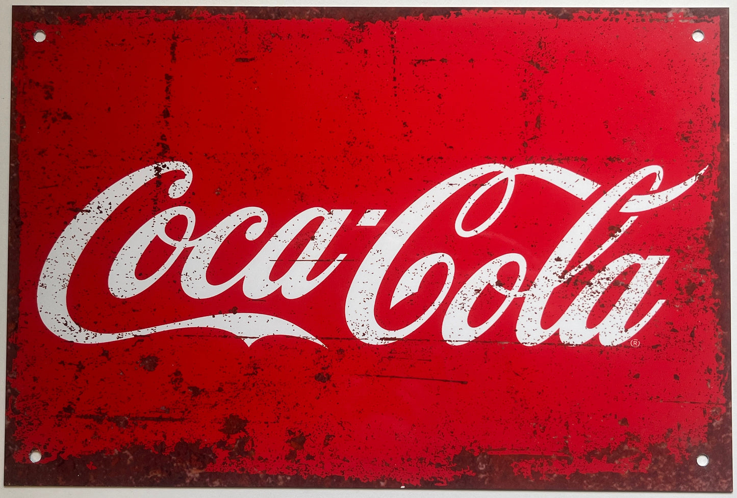 Metal Vintage Style Wall Sign - Coke, Coca-Cola Advertising Sign, Rusty look, 10.5 x 7 inches [COKE3]