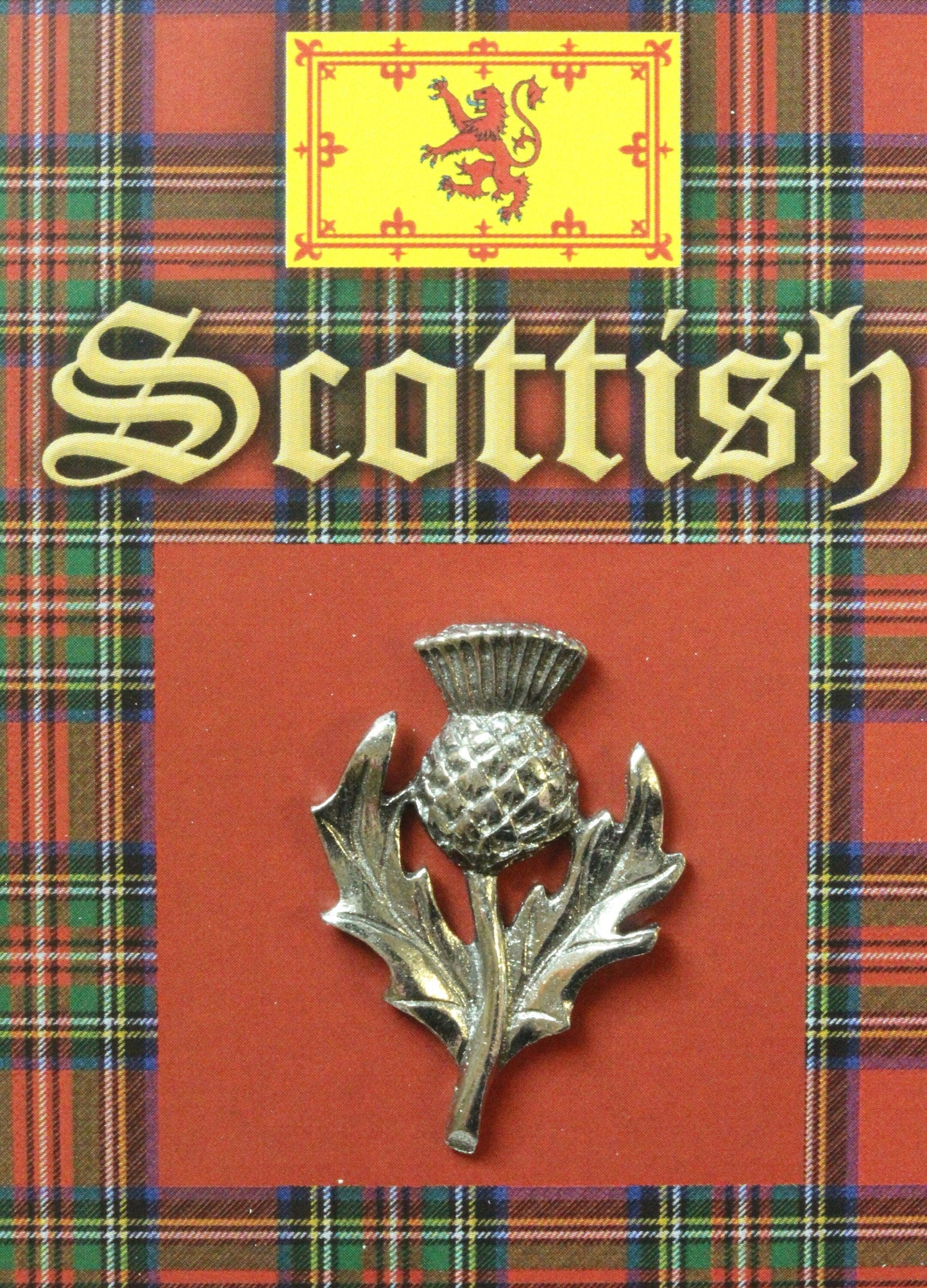 Pewter Scottish Thistle made in pewter supplied on a pin with clasp, 30mm x 20mm [STHPIN]