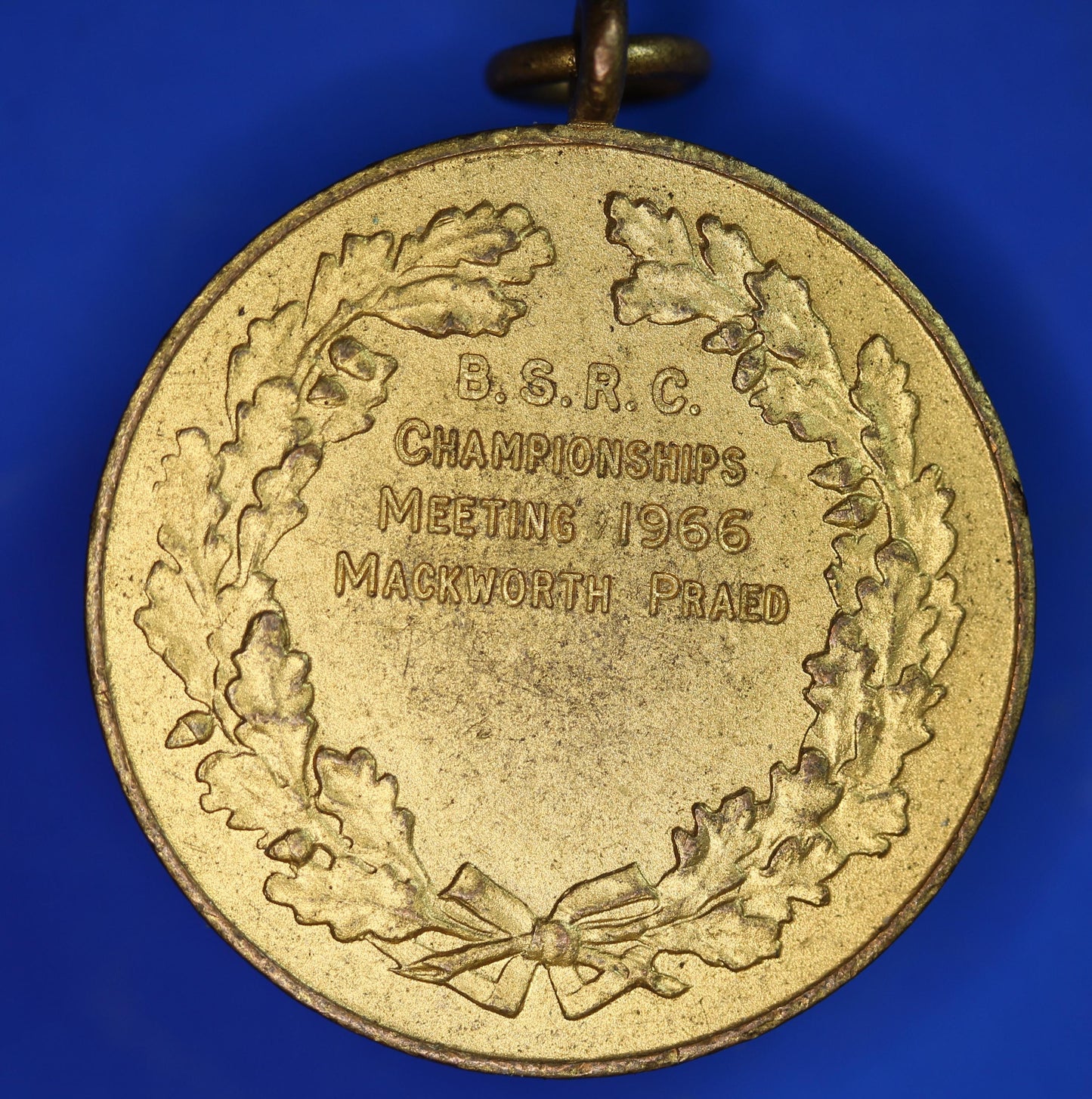 British Sports Medallions - 1966 British Sporting Rifle Club (BSRC) Marksman gold colour medal, 32mm      [P09/25 30850]