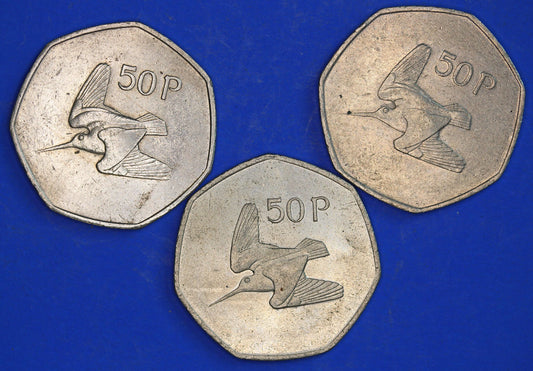 GENUINE Irish Ireland EIRE coins, Collection of Irish Coins - Fifty Pence 50p various dates [10/24 31112] SHOP
