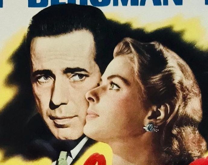 Metal Vintage Style Wall Sign - Casablanca Movie Bogart 10x8 inch [CASA]