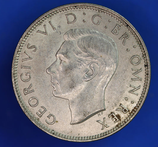 GENUINE British Coin -  1940 George VI two shillings, 50% silver coin  [10/24 27377]