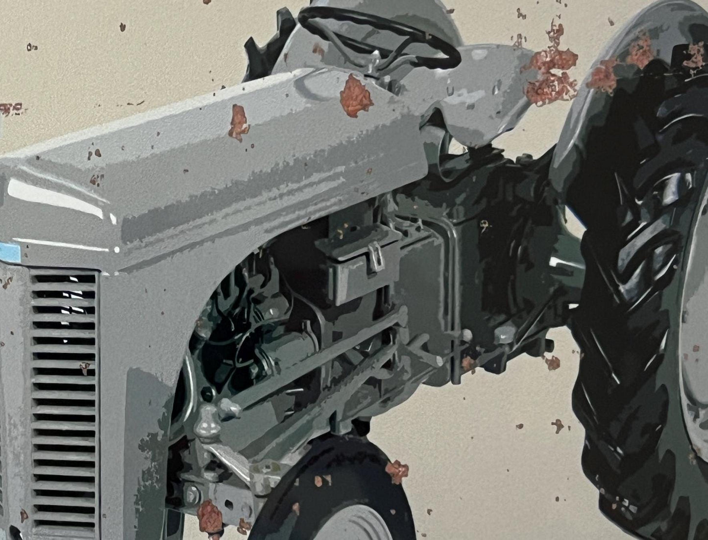 Metal Aluminium Vintage Style Wall Sign - Grey Massey Ferguson 10x8 inch [MF01]