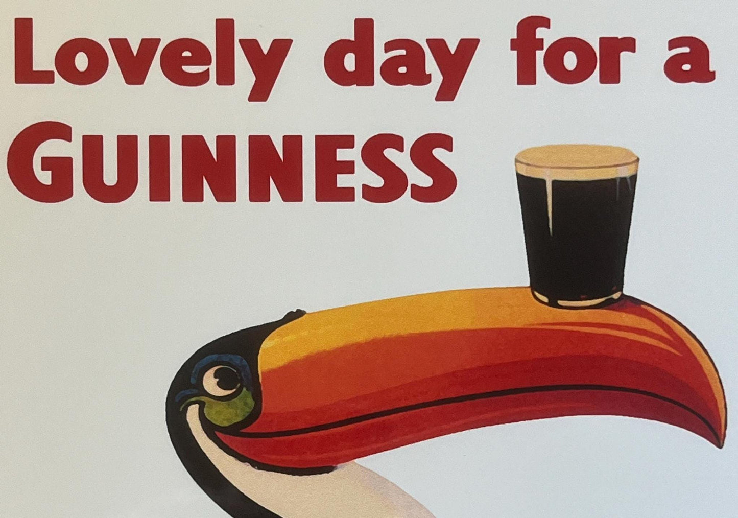 Metal Vintage Style Wall Sign - Lovely Day For A Guinness Toucan, 10 x 8 inch [GUIN8]
