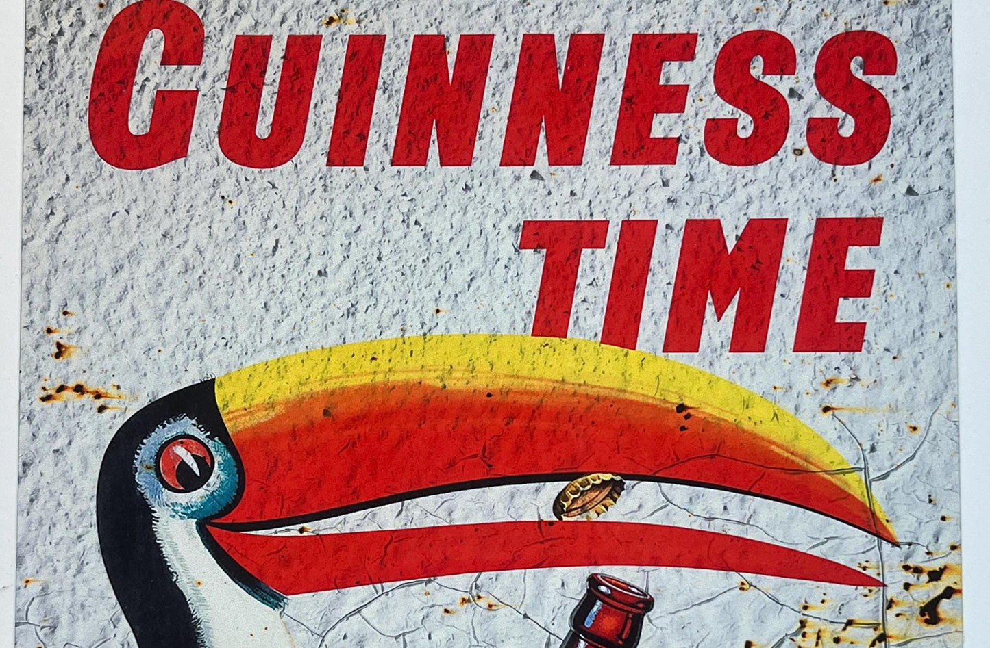Metal Vintage Style Wall Sign - Guinness Time, Toucan Advertising Sign, Rusty look, 30 x 20cm [GUIN6]
