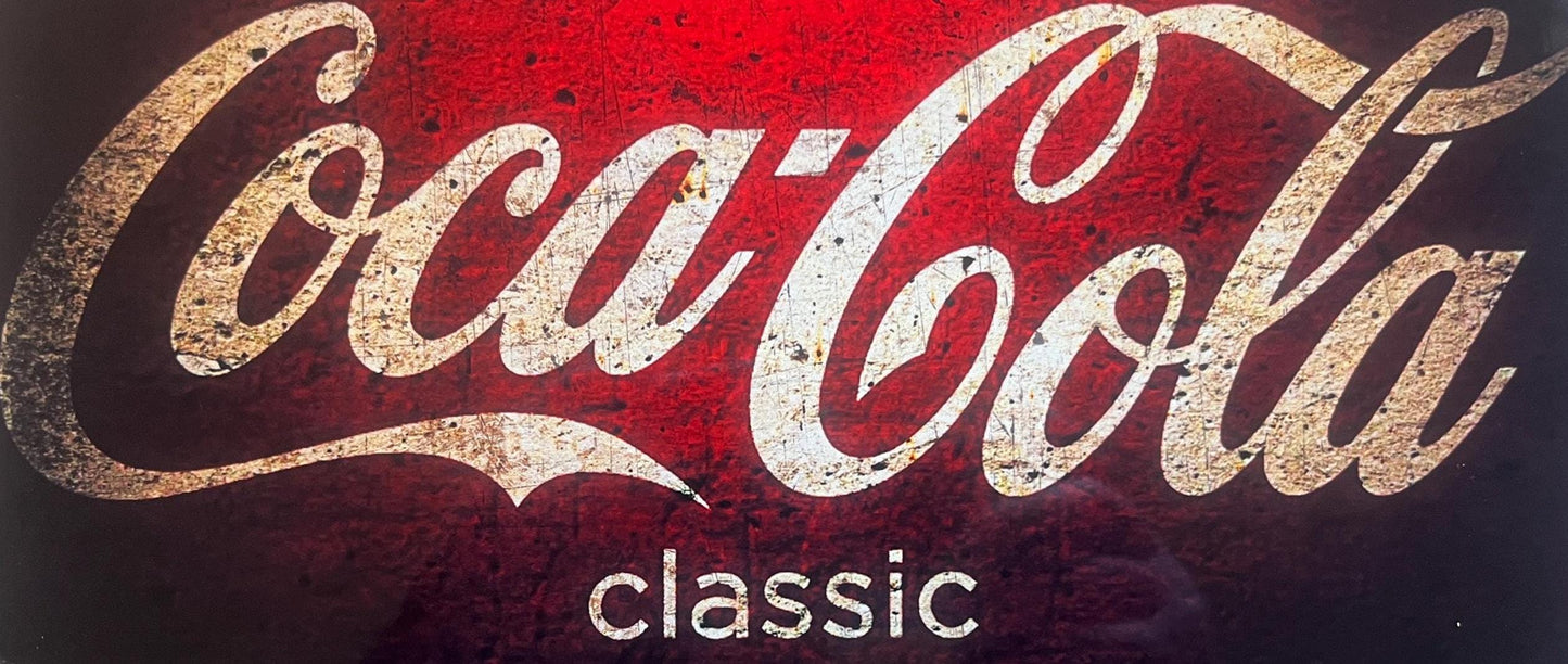 Metal Vintage Style Wall Sign - Coke, Coca-Cola Advertising Sign, Rusty look, 30 x 20 cm [COKE1]