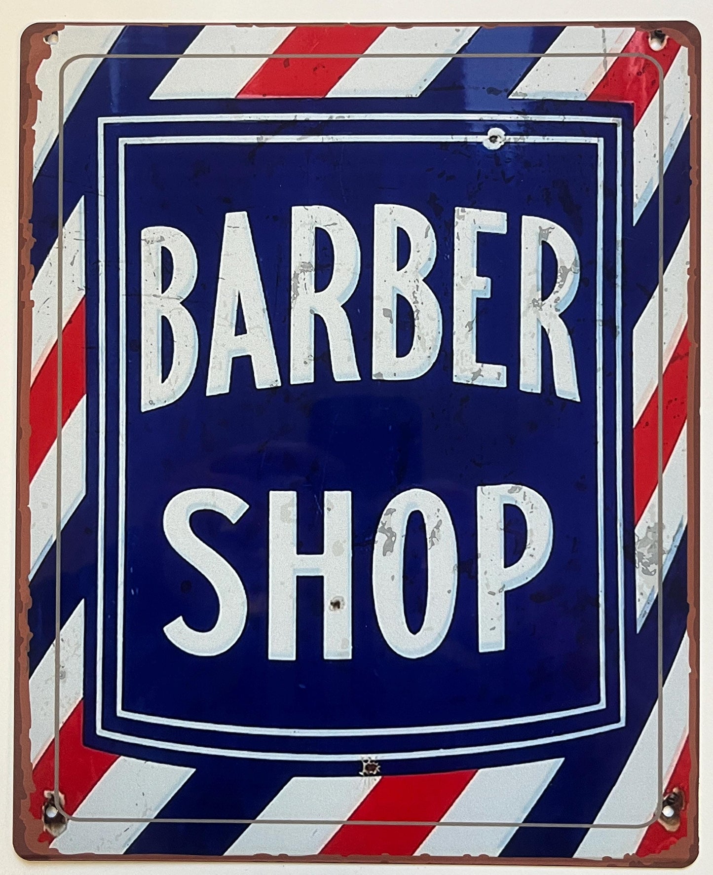 Metal Vintage Style Wall Sign - Barber Shop traditional sign own business, 10 x 8 inch [BARB1]