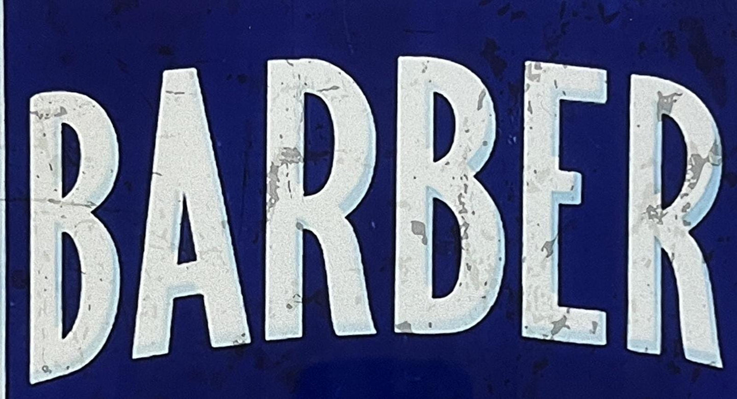 Metal Vintage Style Wall Sign - Barber Shop traditional sign own business, 10 x 8 inch [BARB1]